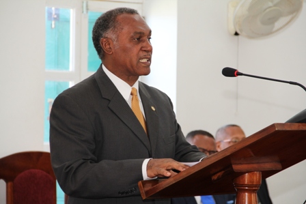 Premier of Nevis and Minister of Finance Hon. Vance Amory delivering the Nevis Island Administration’s 2014 Budget Address at a sitting of the Nevis Island Assembly on December 18, 2013